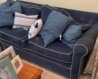 Blue Velvet Sofa 45” by 90”