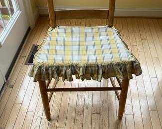 Chair with Plaid Seat Cover