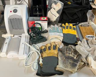 Heaters, Air Purifier, Work Gloves, and Misc Items