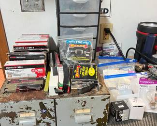 Lightbulbs, Staples, and Misc Garage Items