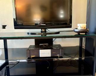 Tv, sound bar, TV stand, dvd player all for sale.