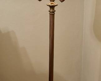 Vintage heavy brass floor lamp.