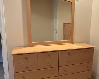 Atlanta Maple Dresser with Mirror