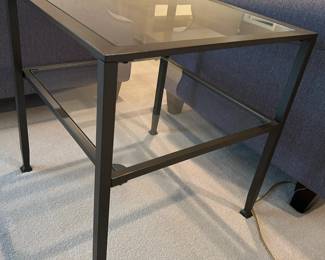 Ashley Glass and Metal Accent Table