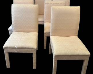 6 Pink Dining Chairs