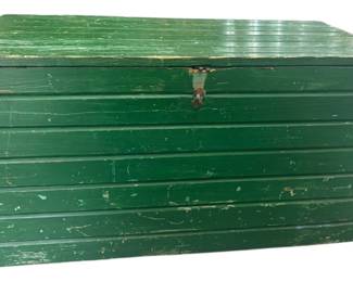 Green Wooden Chest