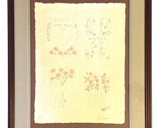 Signed Floral Print