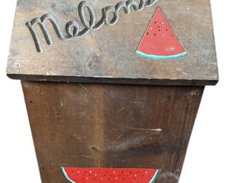 Vintage Wooden Trashcan