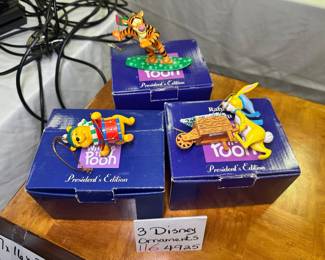 3 Disney Ornaments 