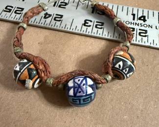 Leather and Beaded Bracelet $3.00