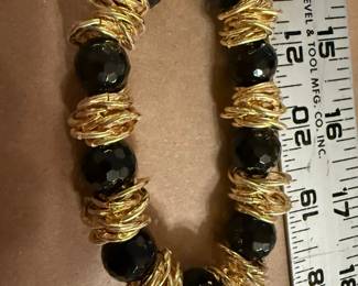 Costume Gold and Black Bracelet $4.00