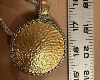 Large Pendant Costume Necklace $25.00