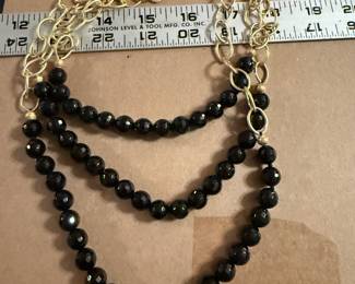 Black Beaded Necklace $6.00