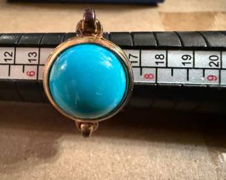 Sterling Silver Blue Stone Size 7 Ring $12.00