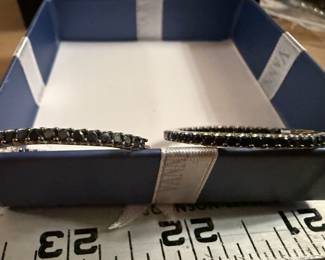 Black Stone Sterling Silver Earrings $20.00