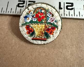 Mosaic Basket Italy Pin $10.00