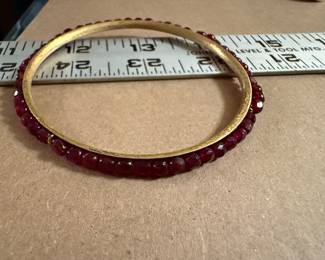 Costume Bracelet Red Beads $5.00