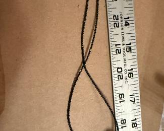 Black Beaded Necklace with Sterling Silver Clasp $14.00