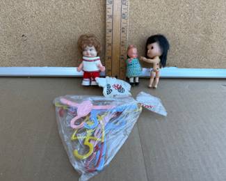 3 Dolls and Hangers $9.00