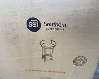 Southern Enterprises Bar Cart Chrome New in Box $30.00