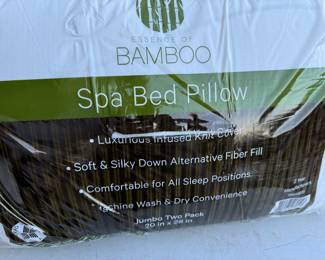 Bamboo Spa Bed Pillow Set of 2 New $24.00
