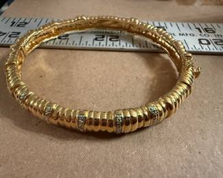 Costume Bracelet with Clear Stones $8.00