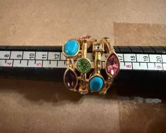Size 7 Costume Ring Multi Stone $10.00