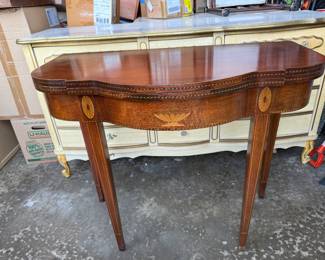 Antique Card Game Table, Expands, See Next Photos $125.00