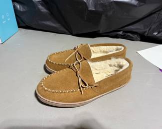 Tan My Slippers Moccasins $8.00