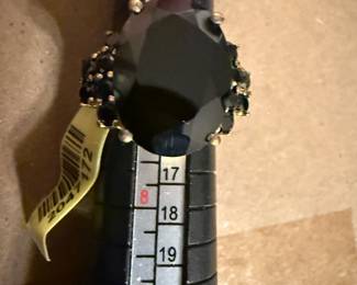 Sterling Silver Black Stone Ring Size 7 $18.00
