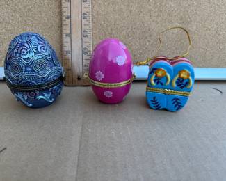 3 Trinket Boxes $9.00