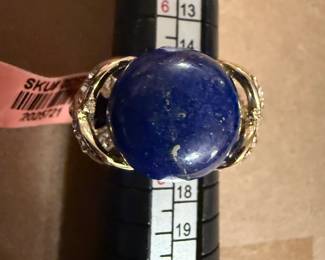 Size 7 Blue Stone Ring Costume $15.00