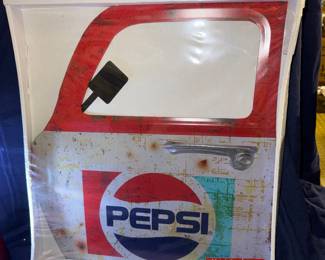 Pepsi Metal Truck Door Wall Hanging $8.00