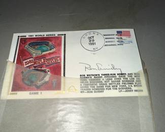 Ron Guidry Autograph First Day Cover $12.00