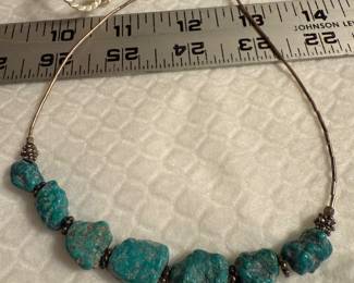 Chunky Blue Stone Necklace $16.00