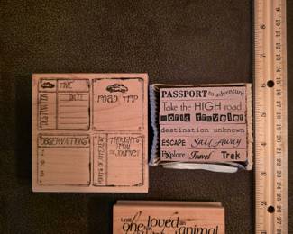 3 Rubber Stamps $6.00