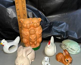 All Shown with Cast Pig Bank $18.00