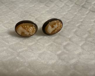 Cameo Screw Back Earrings $8.00