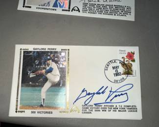 Gaylord Perry Autograph First Day Cover $8.00