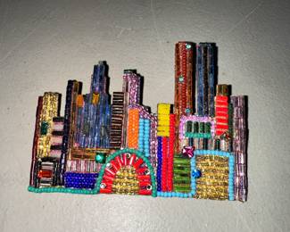 Mosaic Skyline Pin $10.00