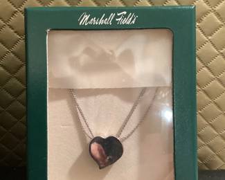 Marshall Field's Sterling Silver Necklace With Heart $28.00