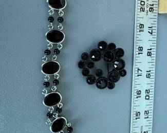 Black Bracelet and Pin $6.00