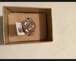 JTV Off Park Clear Crystal Ring Size 6 $12.00