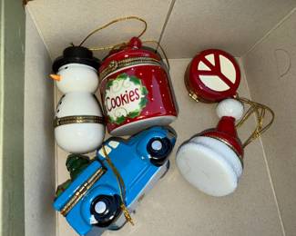 5 Trinket Box Ornaments $10.00