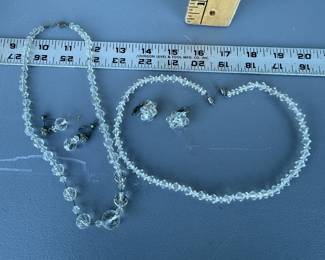 2 Clear Stone Sets $10.00