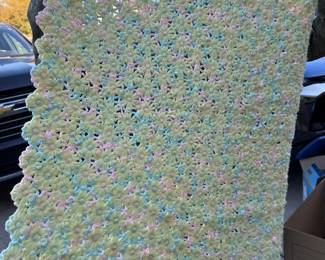 Yellow, Blue and Pink Blanket $8.00