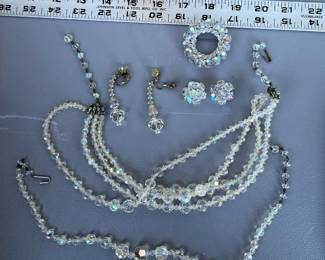 Clear Beaded Jewelry $15.00