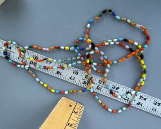 Multi Glass Beaded Necklace $20.00