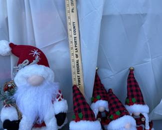 5 Christmas Gnomes $12.00
