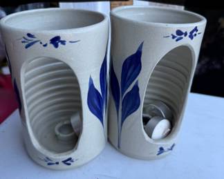 Williamsburg Pottery Candle Holder $12.00 Both 